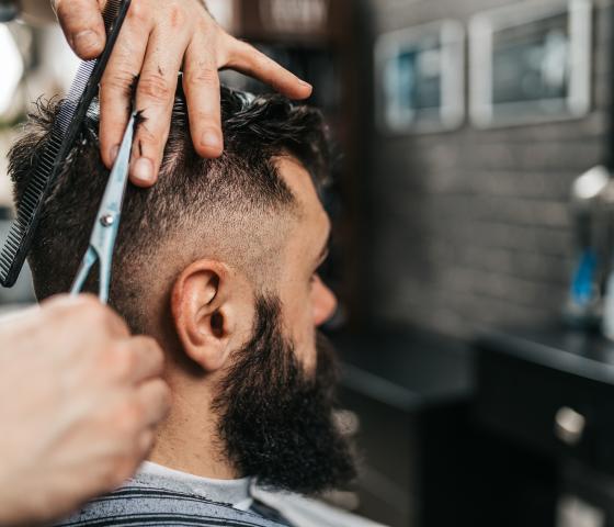 A man at the barbers